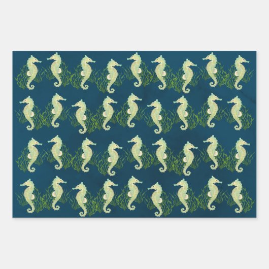 Seepferd Wrapping Paper Sheets Geschenkpapier Set (Vorderseite 3)