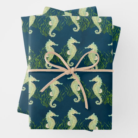 Seepferd Wrapping Paper Sheets Geschenkpapier Set (Beispiel)