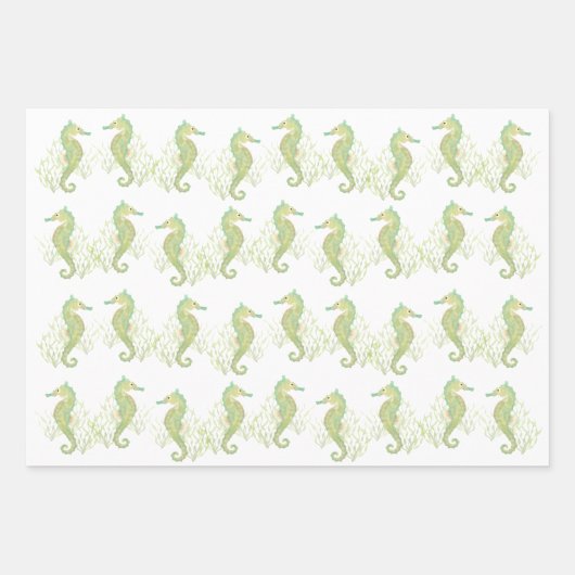Seepferd Wrapping Paper Sheets Geschenkpapier Set (Vorderseite 3)