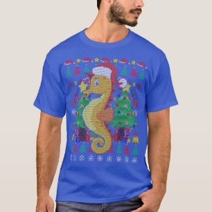 Seepferd Xmas Weihnachtsbaum Ugly Christma T-Shirt
