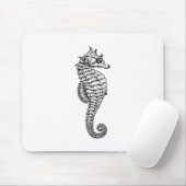 Seepferd - Zeichnend - Seepferd - Leben in der Mar Mousepad (Mit Mouse)
