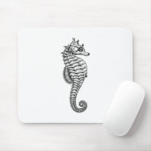 Seepferd - Zeichnend - Seepferd - Leben in der Mar Mousepad (Mit Mouse)