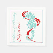 Seepferd-Zollanfrage Serviette (Vorderseite)