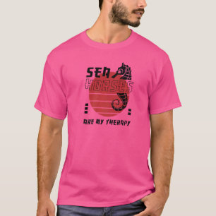 Seepferdchen als Therapie Süßes Meerestier Wildtie T-Shirt