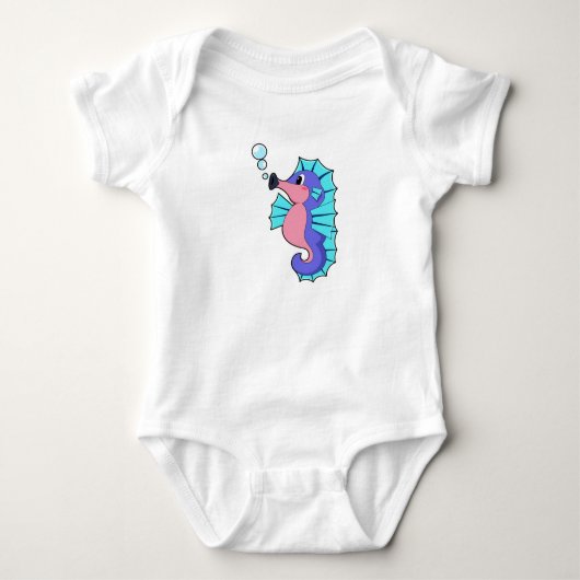 Seepferdchen Baby Strampler (Vorderseite)