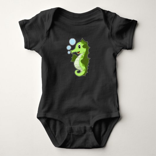 Seepferdchen Baby Strampler (Vorderseite)