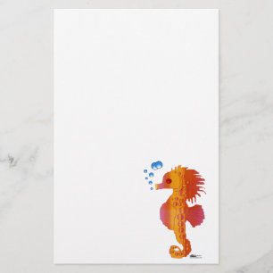 Seepferdchen-Blasen-Baby Briefpapier