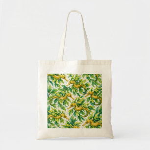 Seepferdchen Botanisches Muster Tragetasche