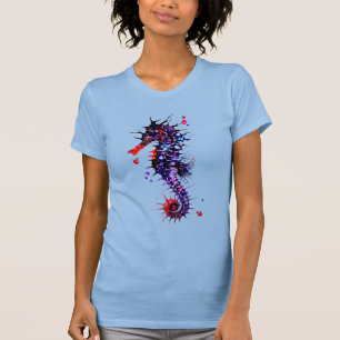 Seepferdchen Bunt Wasserfarbe T-Shirt