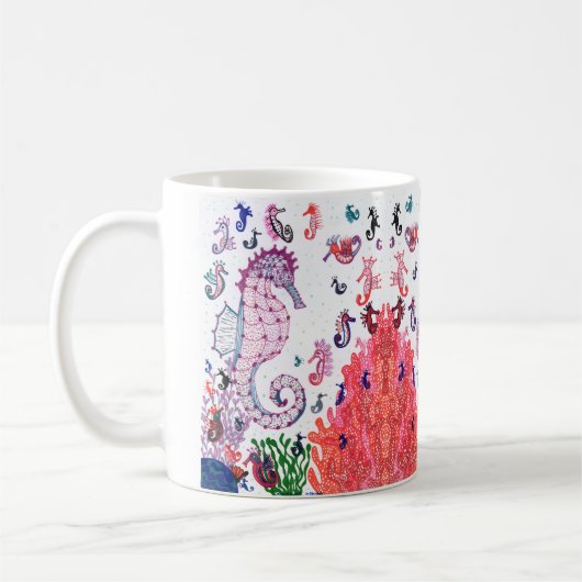 Seepferdchen Design Kaffeetasse (Links)