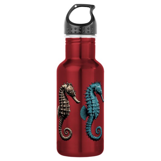 Seepferdchen Edelstahlflasche (Vorderseite)