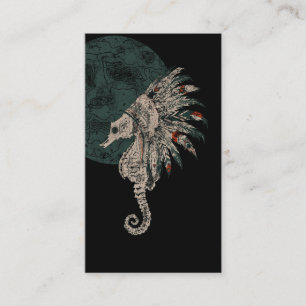 Seepferdchen einheimische Nacht Visitenkarte