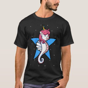 Seepferdchen Einhorn Wasser Meer Tier Fisch Hippoc T-Shirt