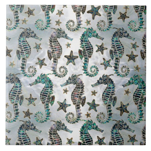 Seepferdchen Fliese (Vorderseite)