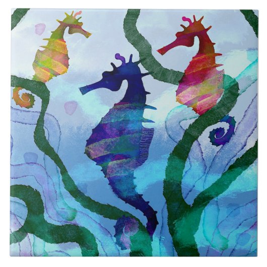 Seepferdchen Fliese (Vorderseite)