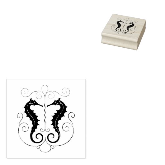 Seepferdchen Gummistempel (Stempel)