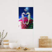 SEEPFERDCHEN IN LIEBE, ROSA BLAUE PERLMUTTER POSTER (Küche)