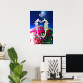 SEEPFERDCHEN IN LIEBE, ROSA BLAUE PERLMUTTER POSTER (Heimbüro)