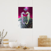 SEEPFERDCHEN IN LIEBE ROSA FUCHSIA PERLMUTT POSTER (Küche)