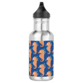 Seepferdchen in orange edelstahlflasche (Rechts)