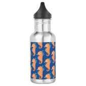 Seepferdchen in orange edelstahlflasche (Links)