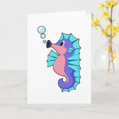 Seepferdchen Karte (Gelbe Blume)