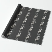 Seepferdchen-Kunst Geschenkpapier (Ungerollt)