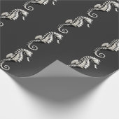 Seepferdchen-Kunst Geschenkpapier (Ecke)