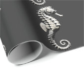 Seepferdchen-Kunst Geschenkpapier (Rolleneckpunkt)