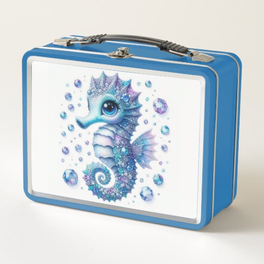 Seepferdchen-Metall-Lunchbox Metall Brotdose (Vorderseite)