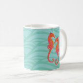 Seepferdchen mit Stammesmarkierungen  Kaffeetasse (VorderseiteRechts)