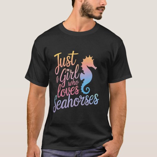 Seepferdchen Nur Ein Mädchen Das Seepferdchen Lieb T-Shirt (Vorderseite)