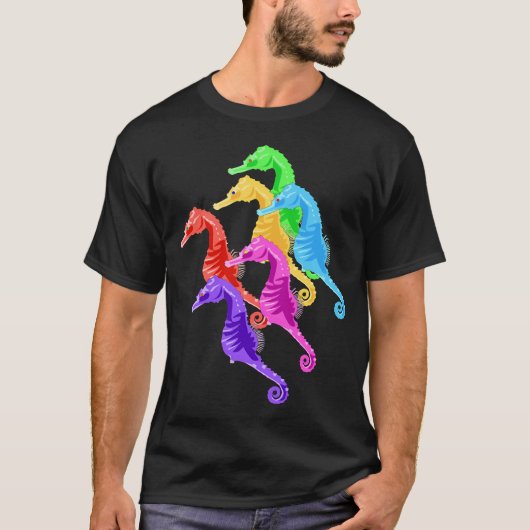 Seepferdchen-Parade T-Shirt (Vorderseite)