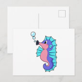 Seepferdchen Postkarte (Vorne/Hinten)