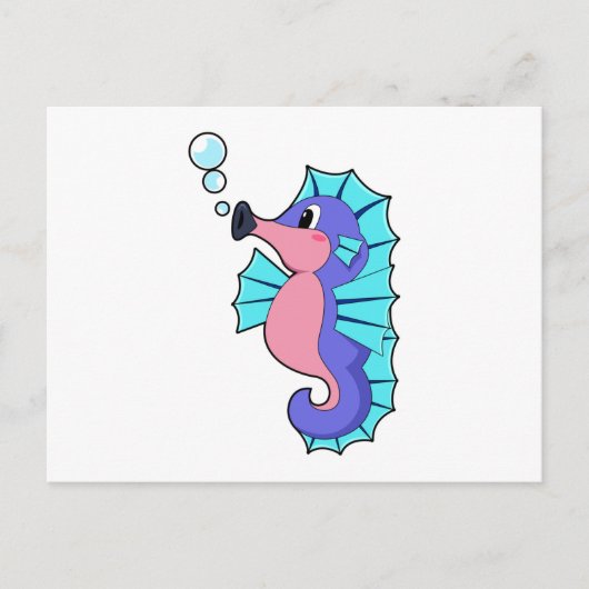 Seepferdchen Postkarte (Vorderseite)