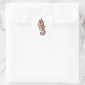 Seepferdchen Quadratischer Aufkleber (Tasche)