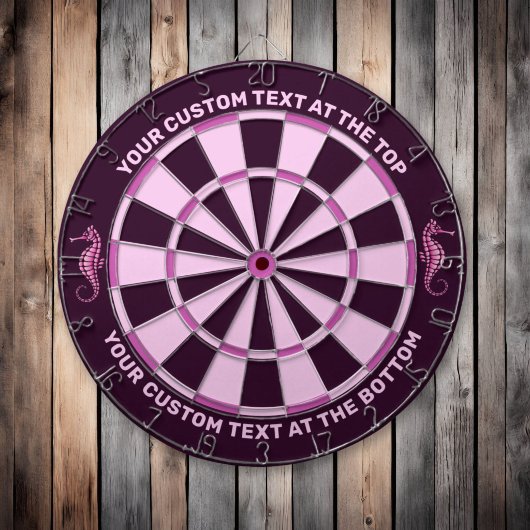 Seepferdchen Rosa Dartscheibe