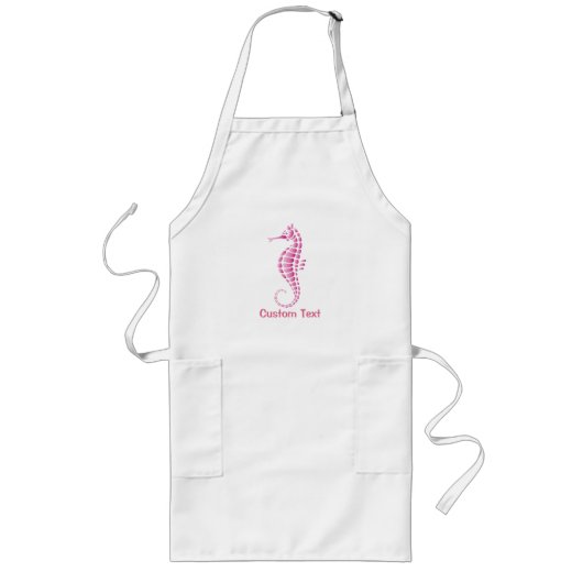 Seepferdchen Rosa Lange Schürze (Vorne)