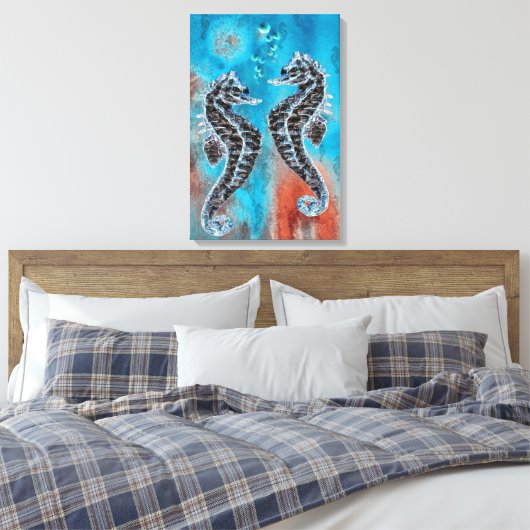 Seepferdchen - sea horse leinwanddruck (Insitu (Schlafzimmer))