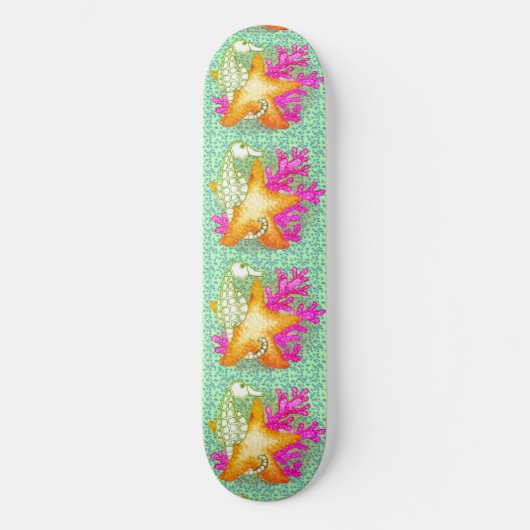 Seepferdchen Seestern Skateboard (Vorderseite)