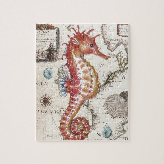 Seepferdchen Shabby Puzzle (Vertikal)