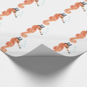 Seepferdchen Steampunk Geschenkpapier (Ecke)