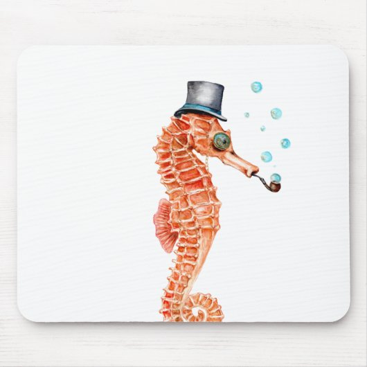 Seepferdchen Steampunk Mousepad (Vorne)
