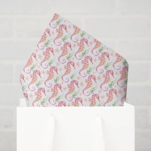 Seepferdchen Taschentücher Seidenpapier (Geschenk Tasche)