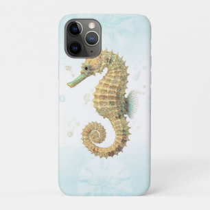 Seepferdchen Türkis & Gold Wasserfarbe Küstenstran Case-Mate iPhone Hülle