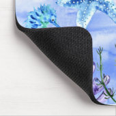 Seepferdchen und Seesterne mit Korallenmuster Mousepad (Ecke)