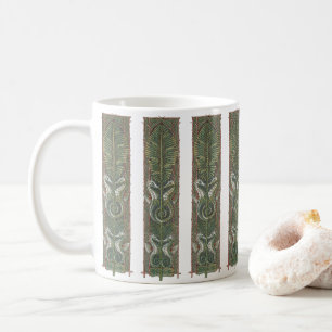 Seepferdchen und Seetang, Vintage Art Nouveau Kaffeetasse