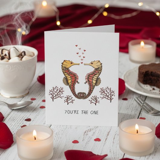 Seepferdchen Valentinstag Karte