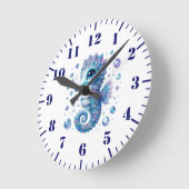 Seepferdchen Wanduhr (Winkel)