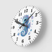 Seepferdchen Wanduhr (Winkel)